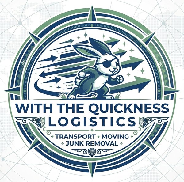 With The Quickness Logistics β rabbit pirate compass logo